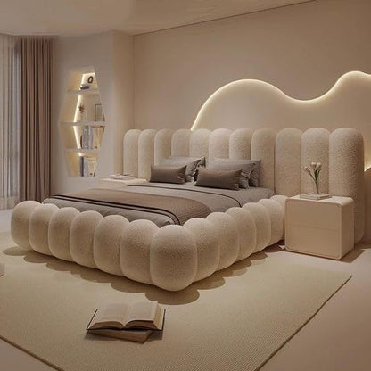 Randy Teddy Boucle Hotel Style Bed Frame