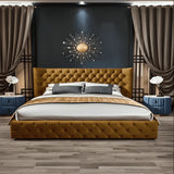 Dewsbury Wingback Chesterfield Upholstered Bed Frame