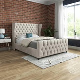 Dallas Chesterfield Upholstered Winged Bed Frame