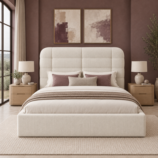 Worcester Upholstered Grid Panel Bed Frame