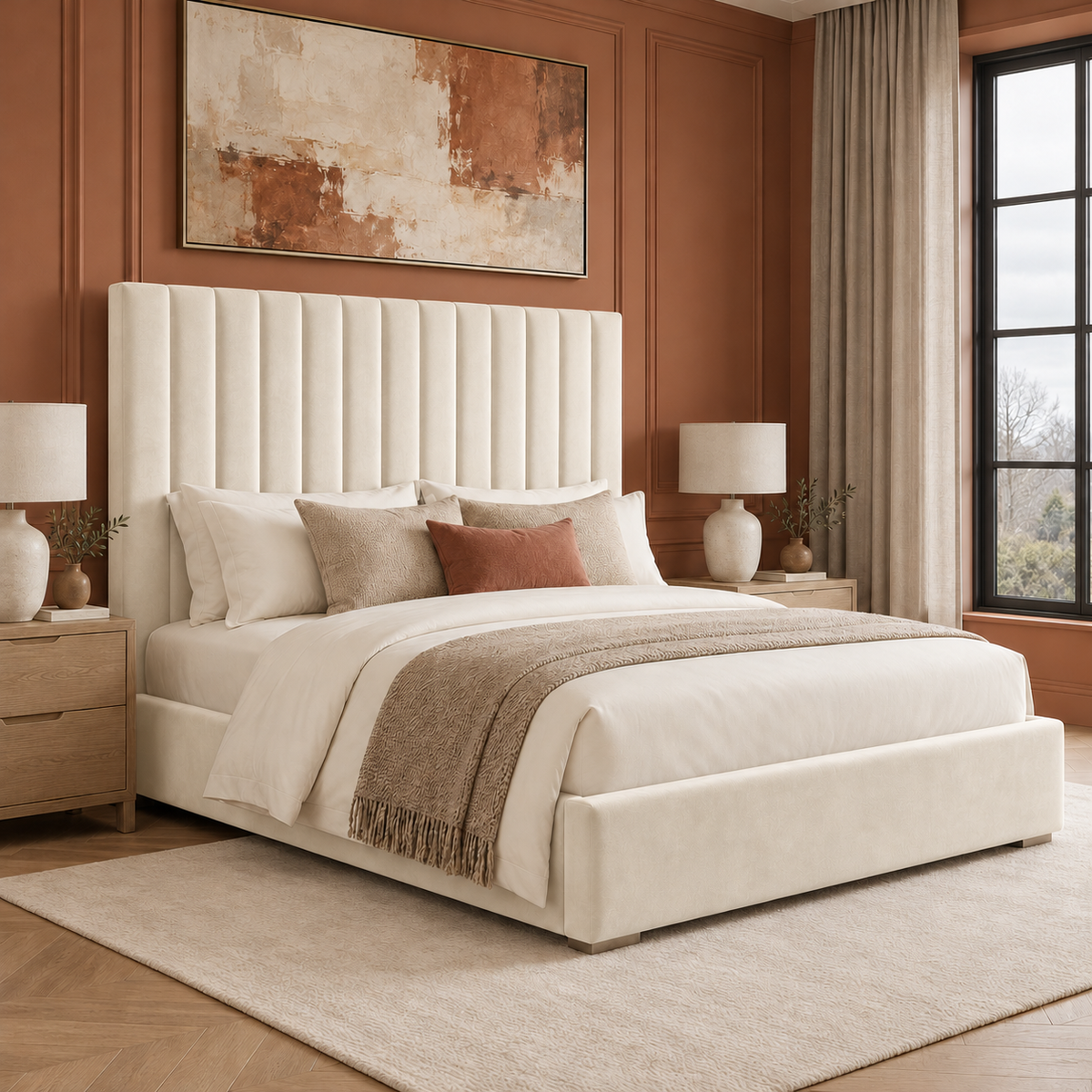 Colchester Upholstered Panel Bed Frame