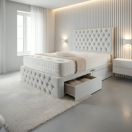 Zeena Chesterfield Upholstered Divan Bed Frame