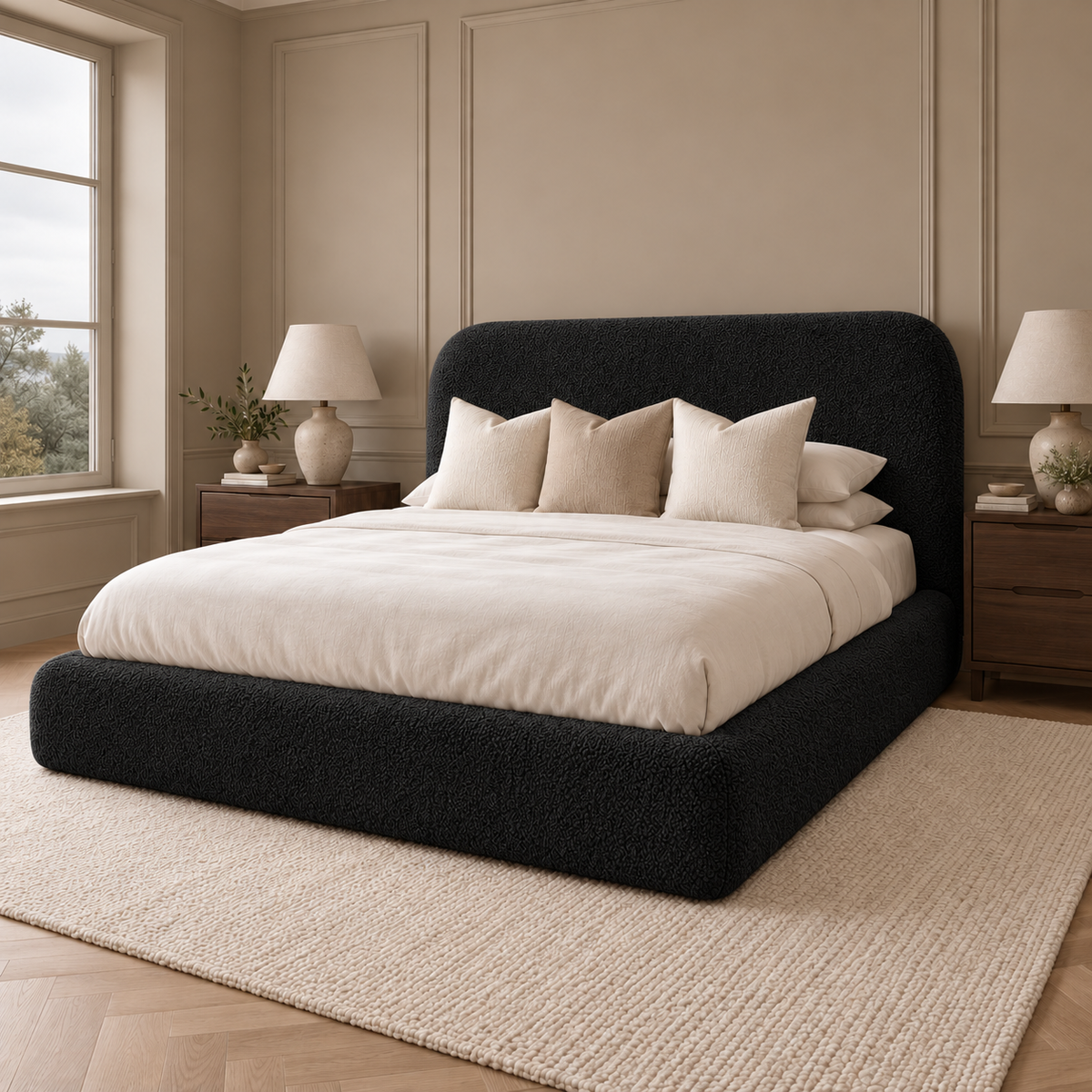 Preston Boucle Bed Frame