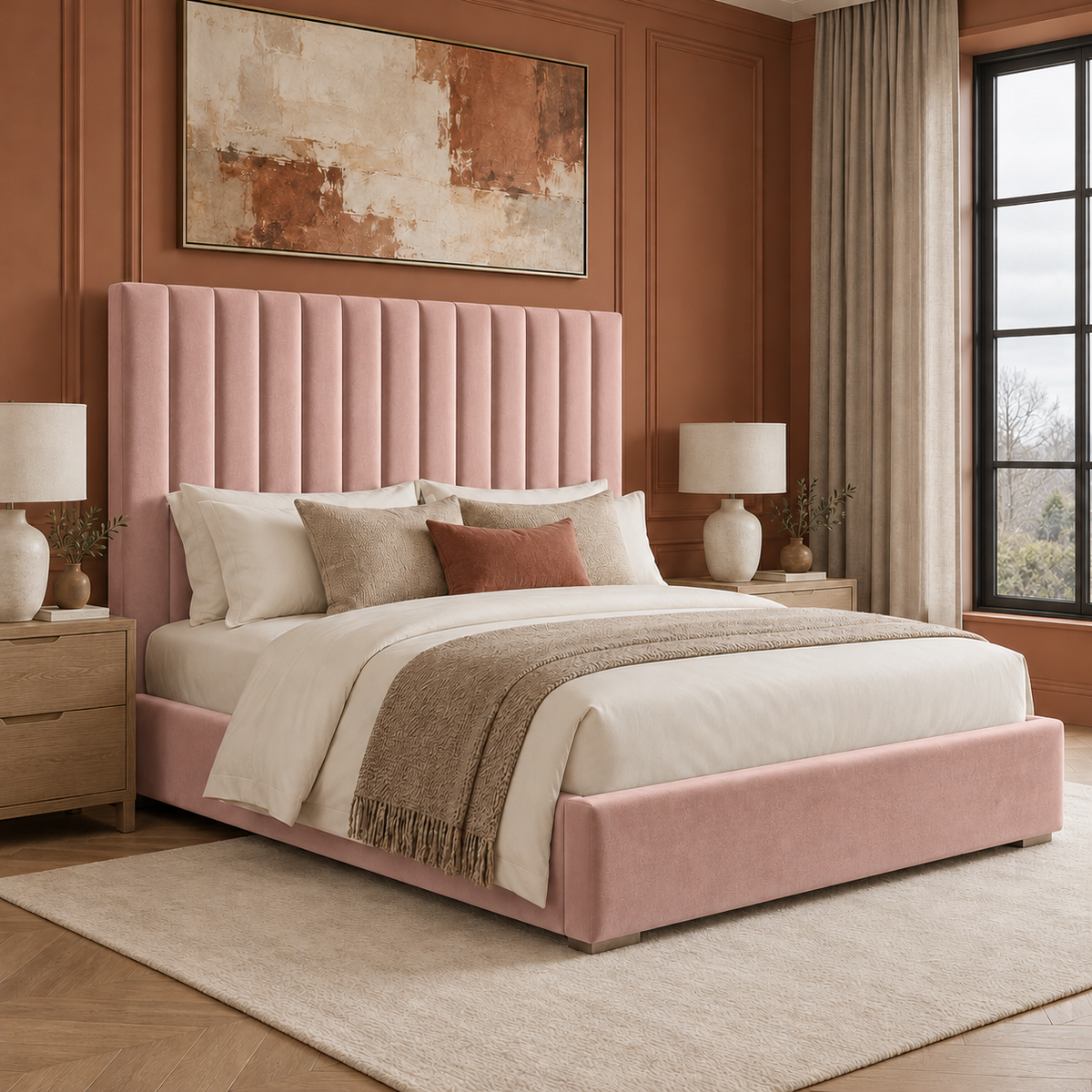 Colchester Upholstered Panel Bed Frame