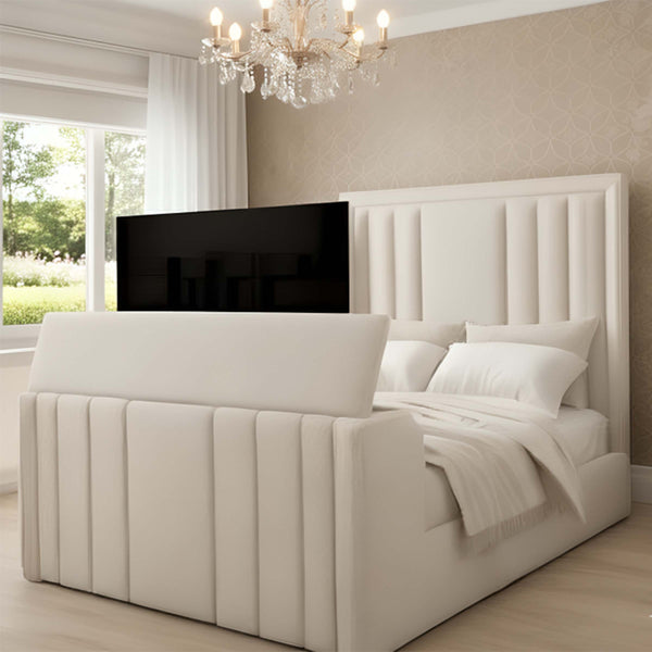Mandy Linestyle Upholstered TV Bed Frame