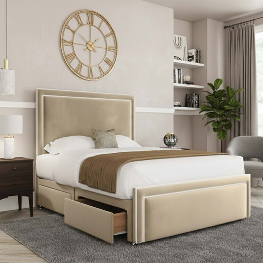 Madrid Divan Bed Frame With White Border