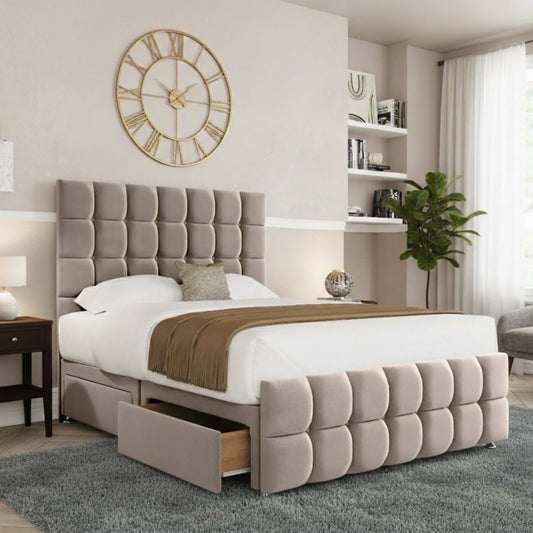 Fiona Cube Design Divan Bed Frame