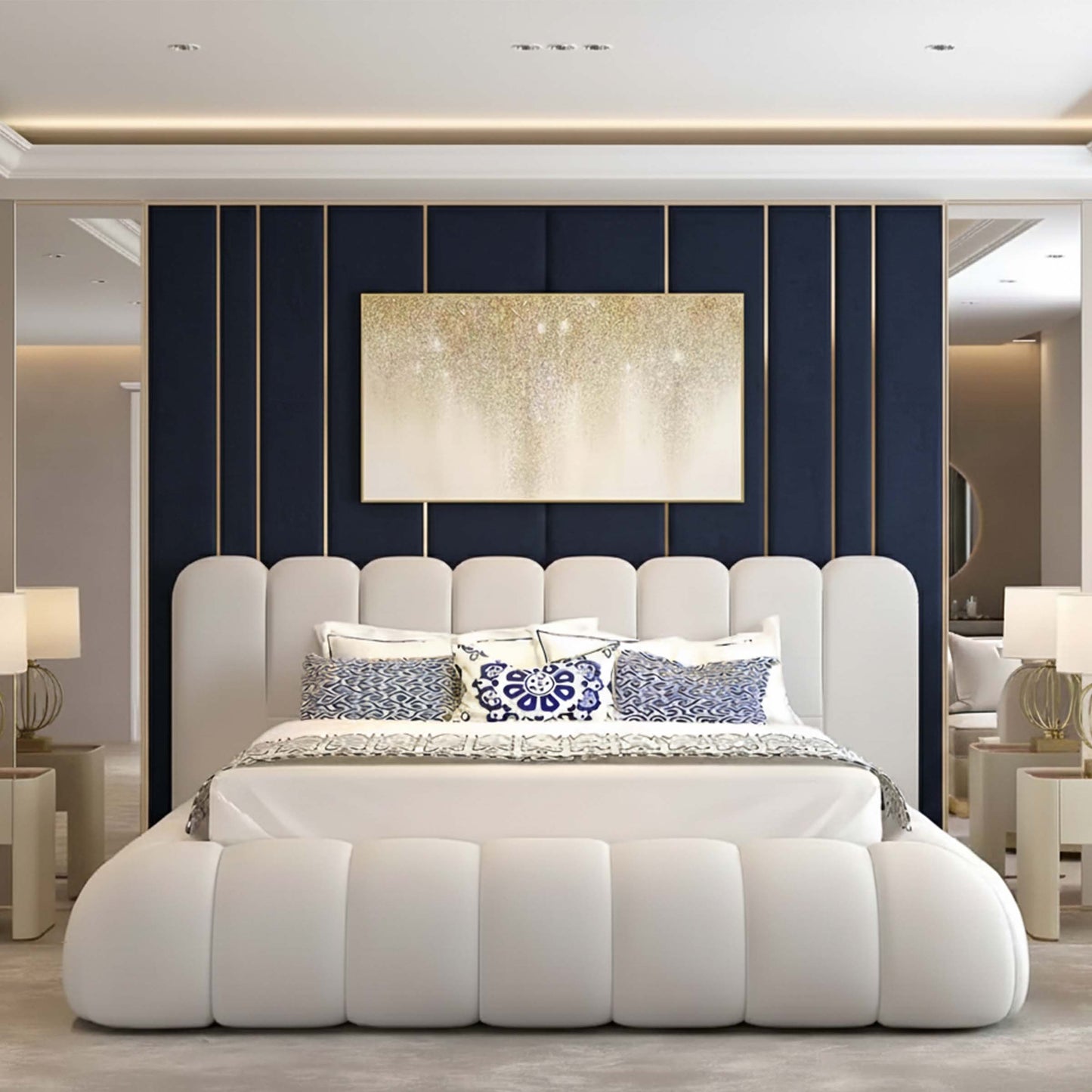 Nelson Cream Boucle Bed Frame