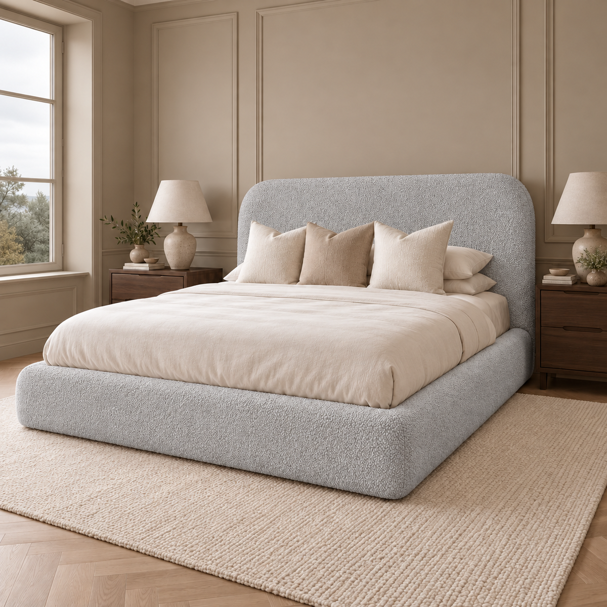 Preston Boucle Bed Frame