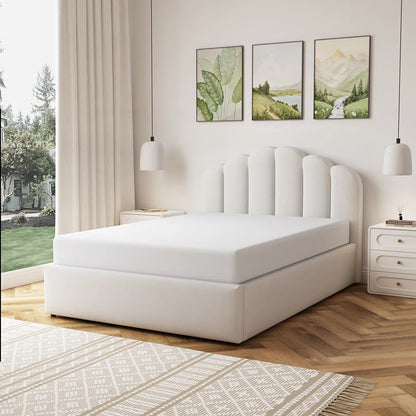 Ranson Panel Style Kids Bed in Boucle Fabric