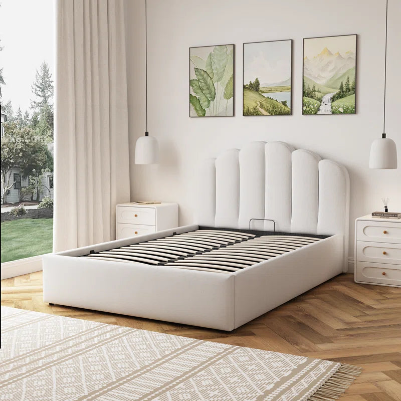 Ranson Panel Style Kids Bed in Boucle Fabric