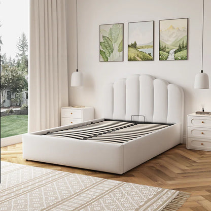 Ranson Panel Style Kids Bed in Boucle Fabric