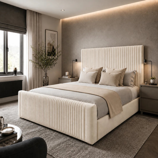 Petric Linestyle Upholstered Bed Frame