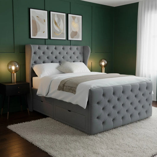 Zoi Winged Divan Bed Frame