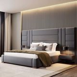 Tulip Tiles Bed Frame in Plush Velvet Fabric