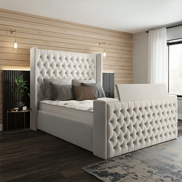 Manchester Winged Chesterfield TV Bed Frame