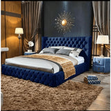 Dewsbury Wingback Chesterfield Upholstered Bed Frame