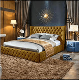 Dewsbury Wingback Chesterfield Upholstered Bed Frame